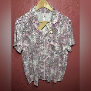 Skims pj set size medium top and bottom animal print